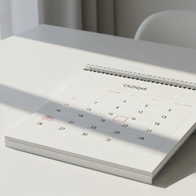 Calendar with highlighted car show dates